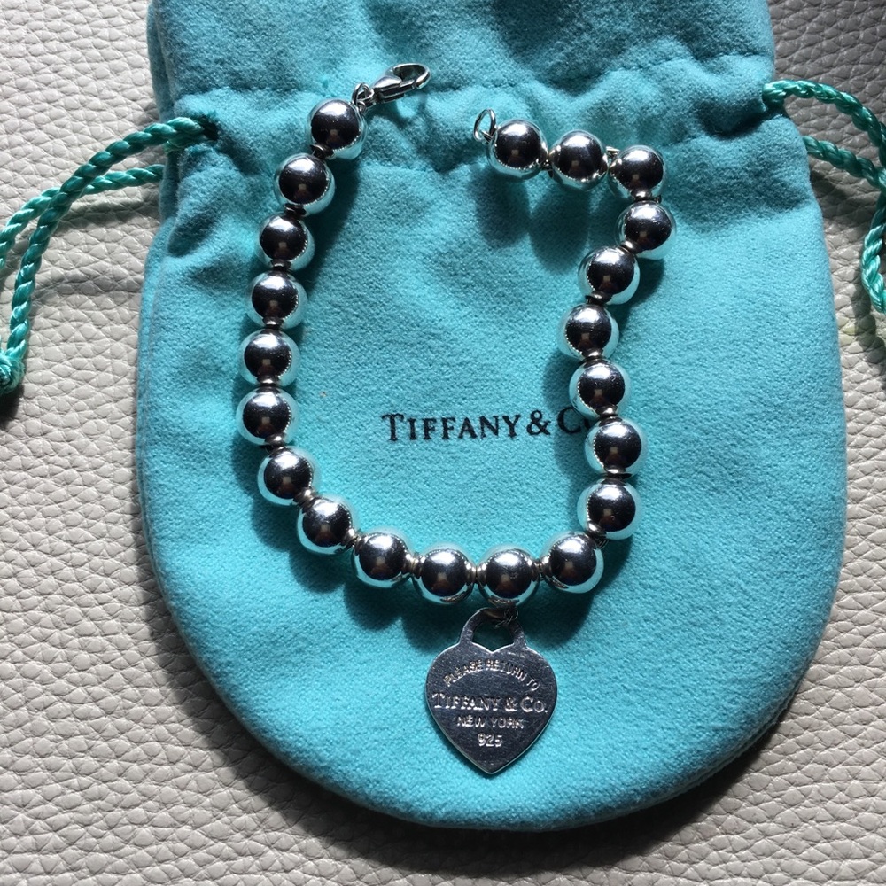 Tiffany & Co 8mm bead Enamel bracelet